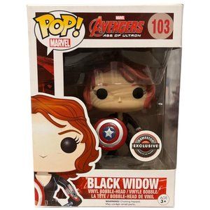 Funko Pop Marvel Avengers Black Widow w/ Captain America Shield #103 Exclusive